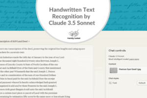 Handwritten Text Recognition by Claude 3.5 Sonnet