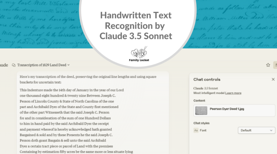 Handwritten Text Recognition by Claude 3.5 Sonnet