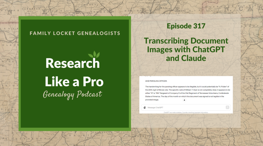 RLP 317: Transcribing Document Images with ChatGPT and Claude