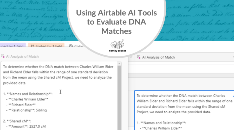 Using Airtable AI Tools to Evaluate DNA Matches