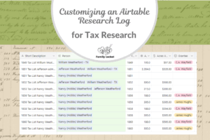 Customizing an Airtable Research Log for Tax Research