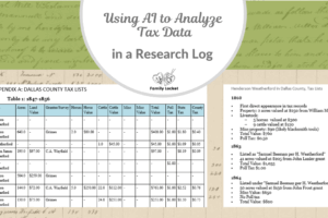 Using AI to Analyze Tax Data in a Research Log