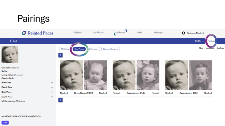 How to Match Individuals in Old Photos Using Related Faces – Family Locket