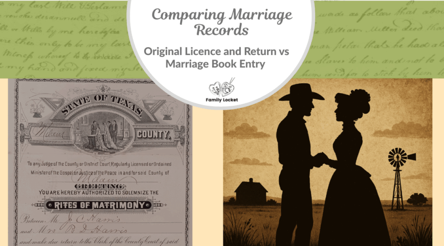 Comparing Marriage Records: Original Licence and Return vs Marriage Book Entry