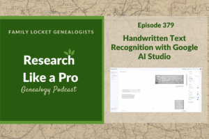 RLP 379: Handwritten Text Recognition with Google AI Studio