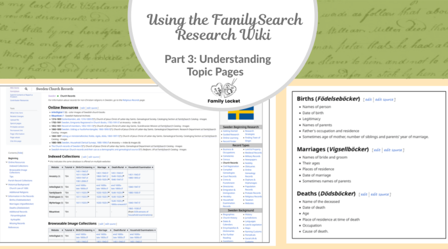 Using the FamilySearch Research Wiki – Part 3: Understanding Topic Pages