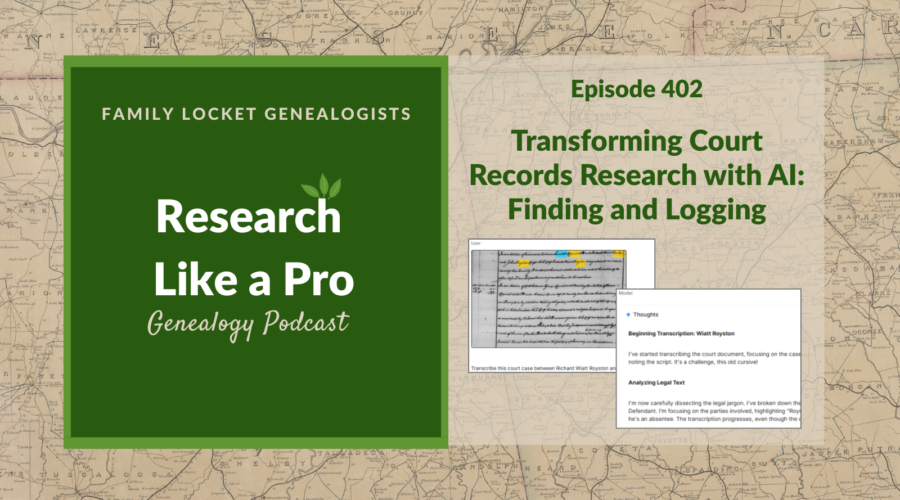 RLP 402: Transforming Court Records Research with AI: Finding and Logging
