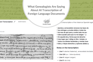 What Genealogists Are Saying About AI Transcription of Foreign-Language Documents