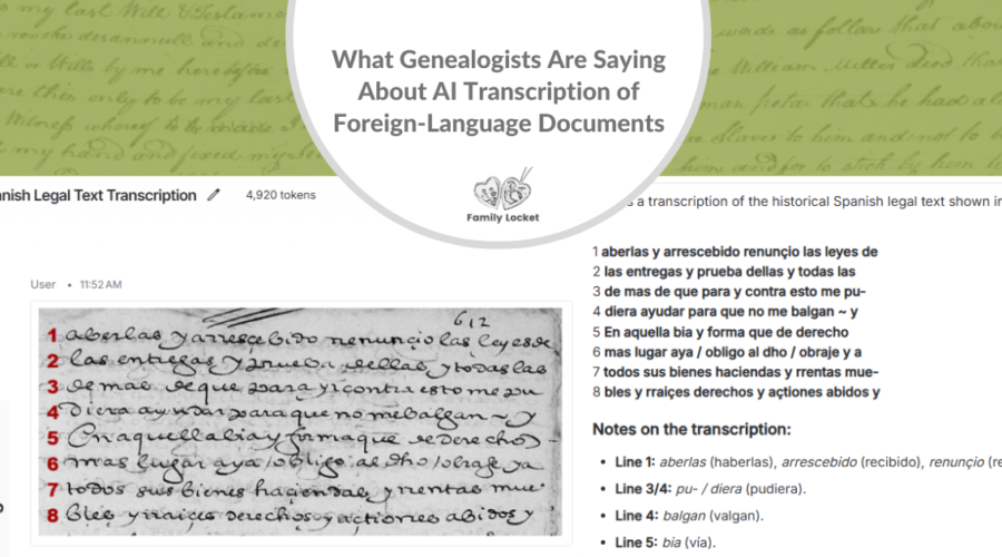 What Genealogists Are Saying About AI Transcription of Foreign-Language Documents