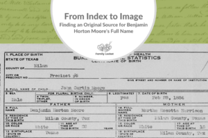 From Index to Image: Finding an Original Source for Benjamin Horton Moore’s Full Name